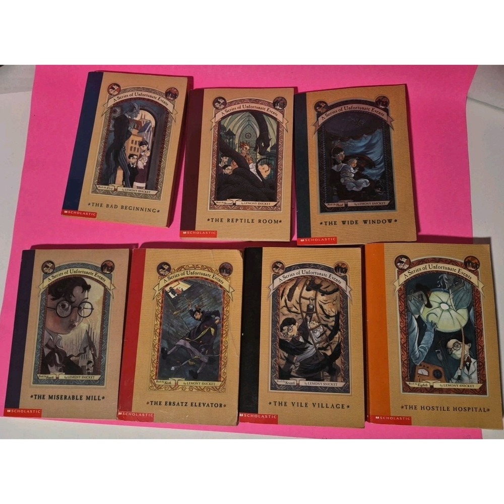 A Series of Unfortunate Events Lemony Snicket 7 Books‎ 1,2,3,4,6,7,8